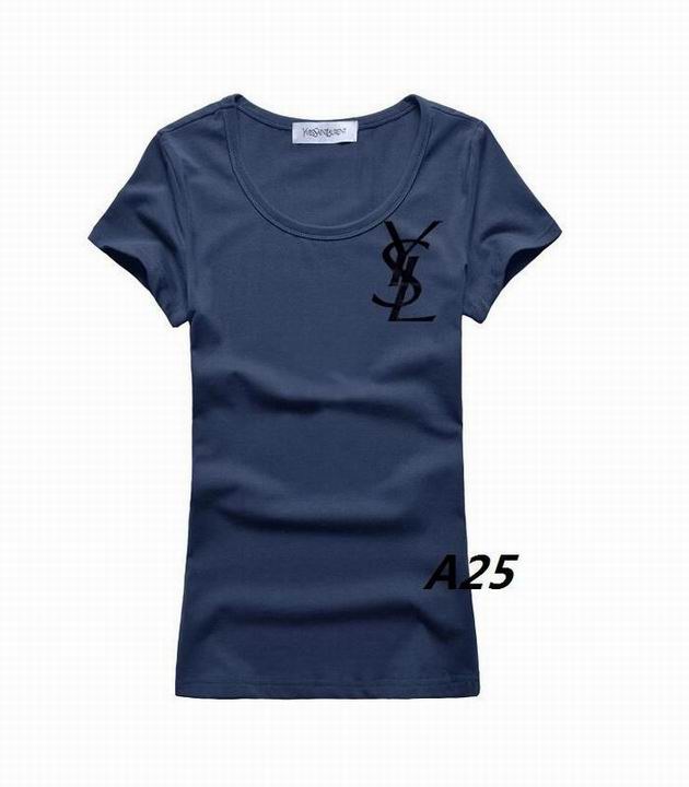 YSL short round collar T woman S-XL-104
